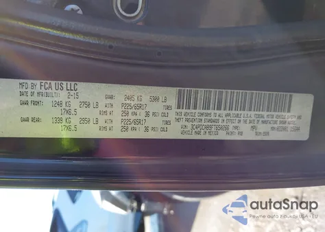 2015 Dodge Journey American Value Pkg from USA, damaged, VIN 3C4PDCAB9FT650266